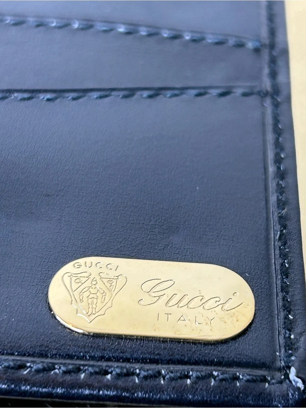 Gucci Black Leather Mini Wallet with Gold Logo and Hardware - Picture 7 of 12